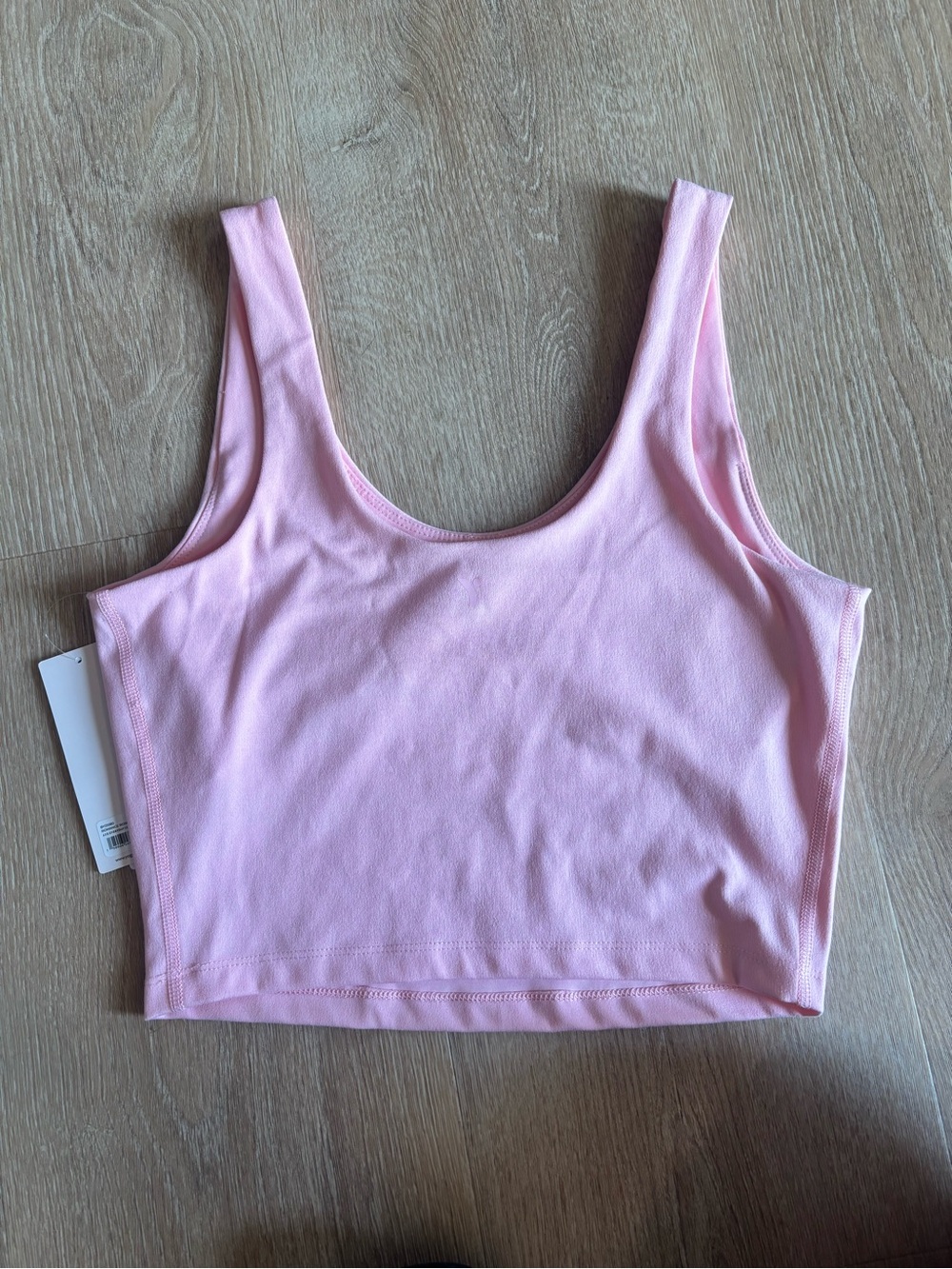 Yogalicious Light Pink Scoop Neck Cropped Tank